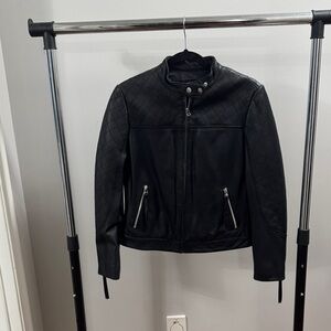 Moda International Black Leather Jacket